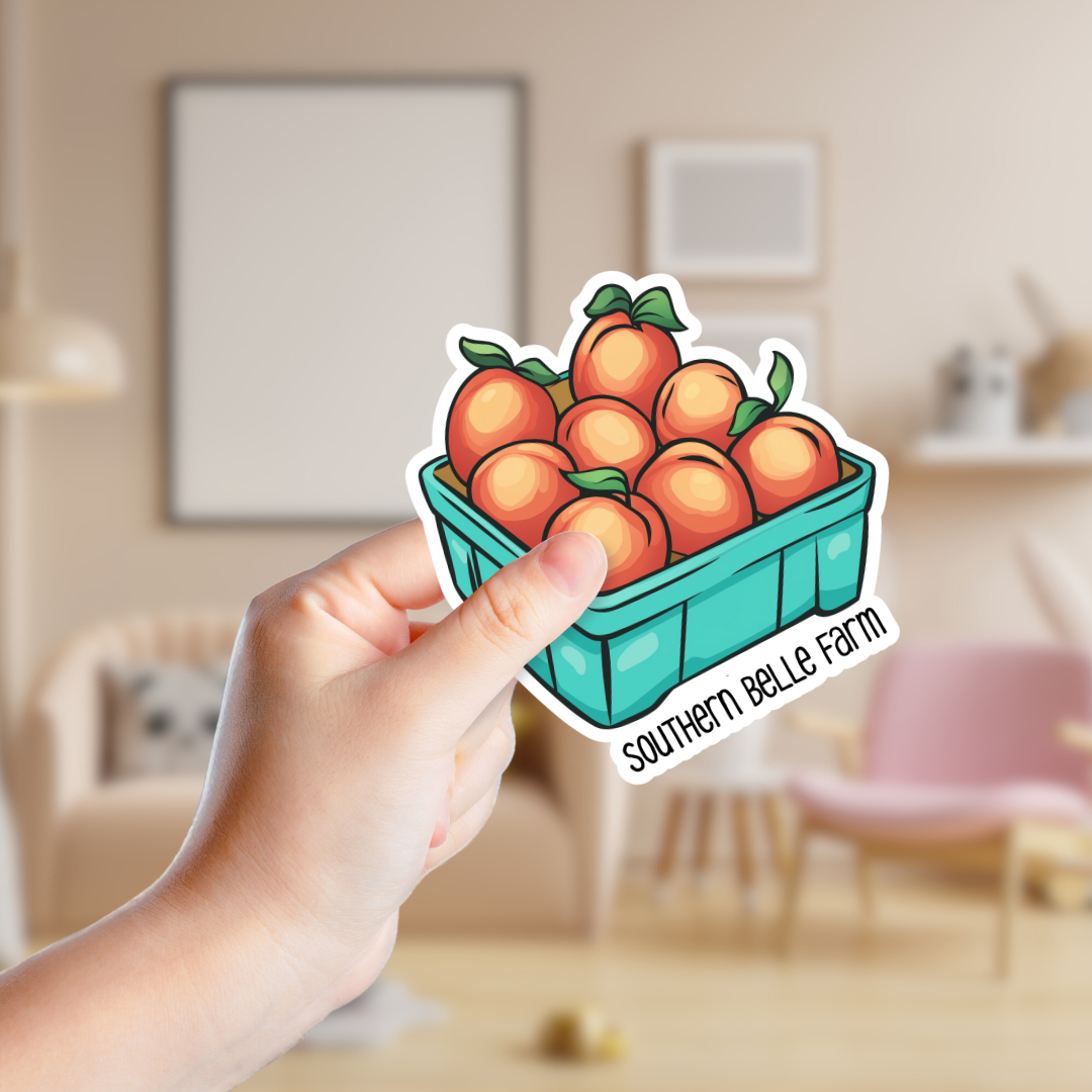 Carton of Peaches Souvenir Sticker