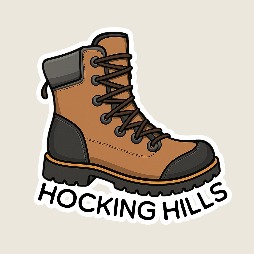 Brown Hiking Boot Souvenir Sticker
