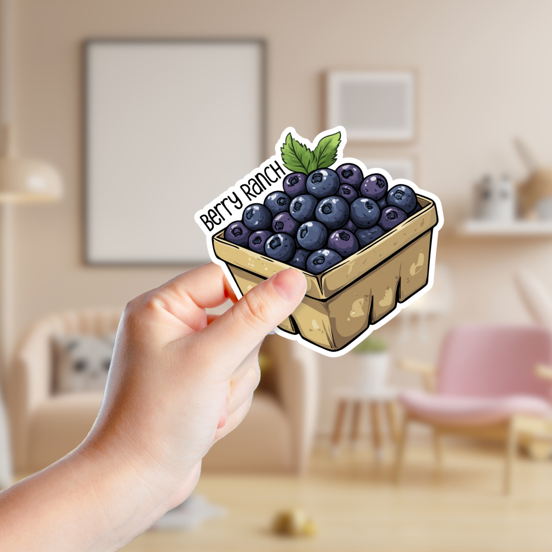 Blueberry Carton Souvenir Sticker