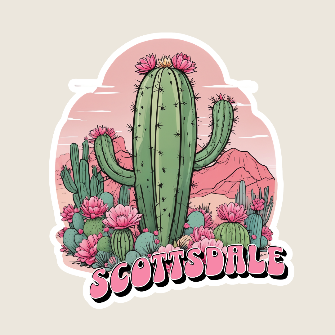 Pink Cactus Landscape (D1012)