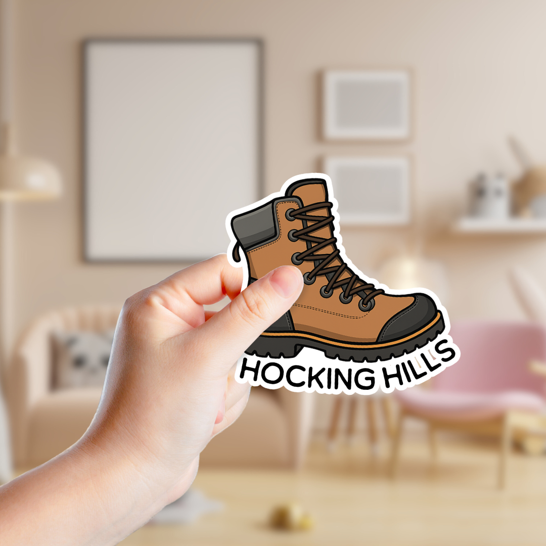 Brown Hiking Boot Souvenir Sticker