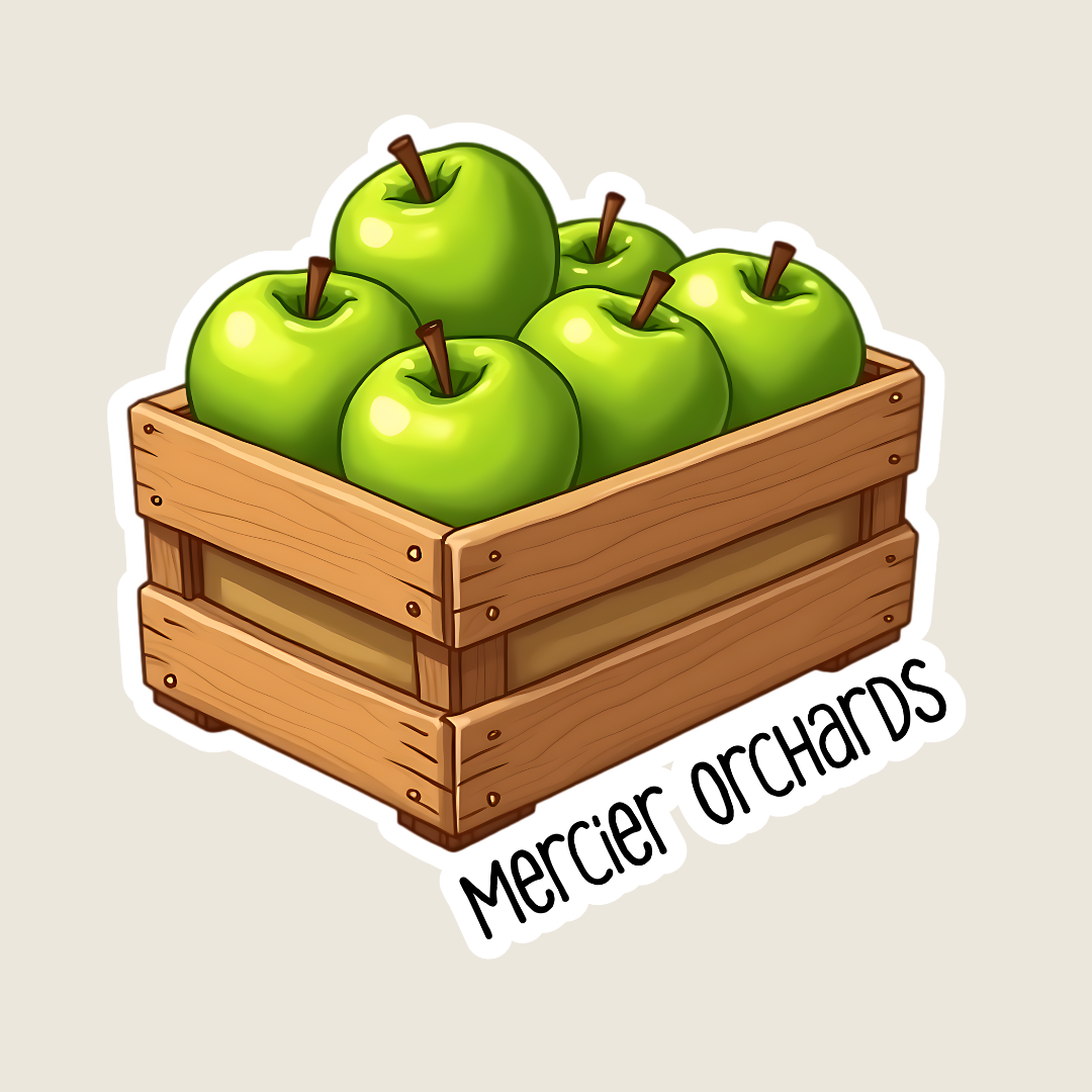 Green Apple Carton Souvenir Sticker