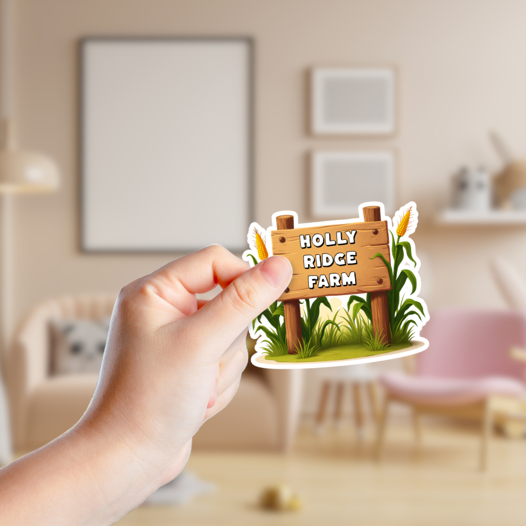 Corn Maze Rustic Sign Souvenir Sticker