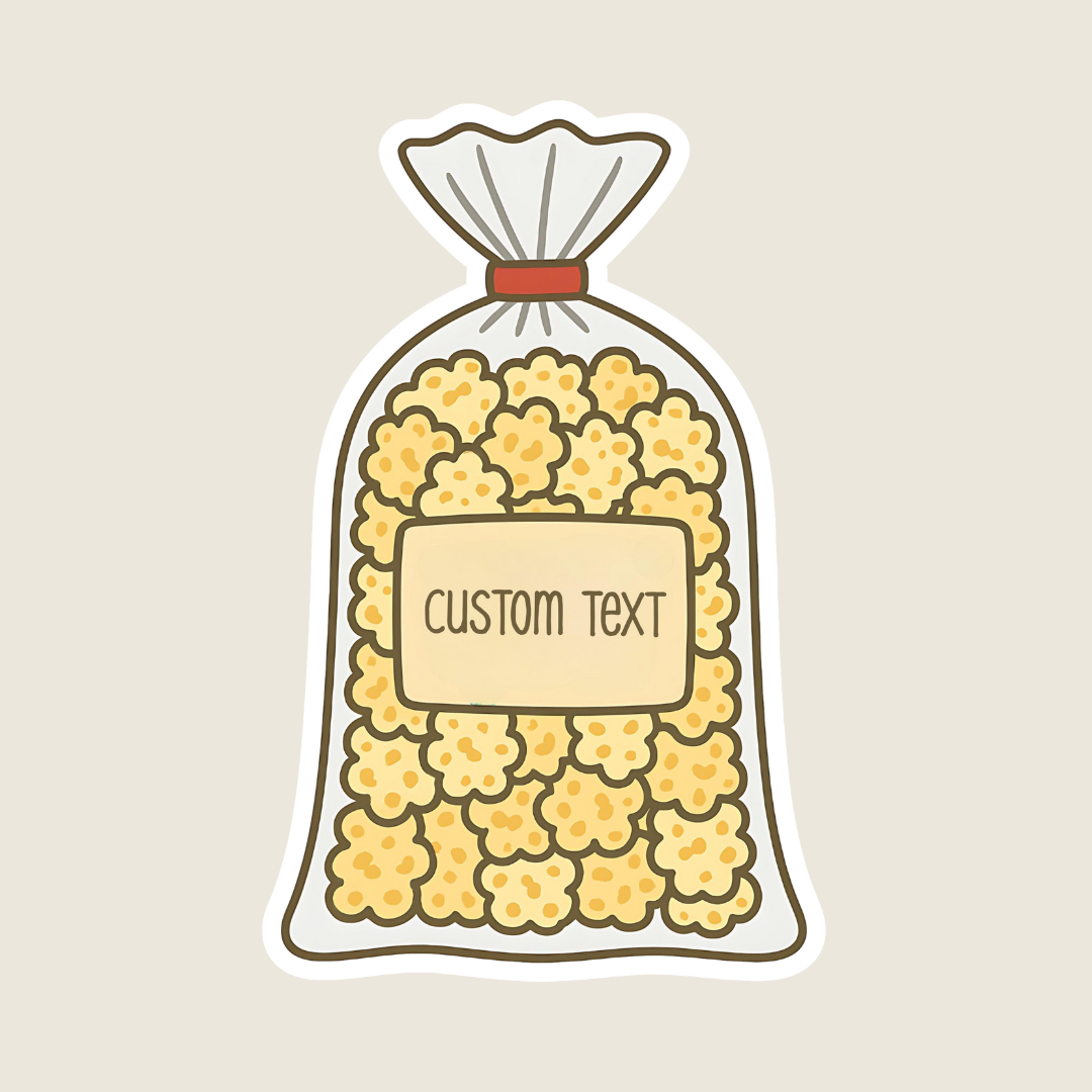 Bag of Kettle Corn Custom Sticker