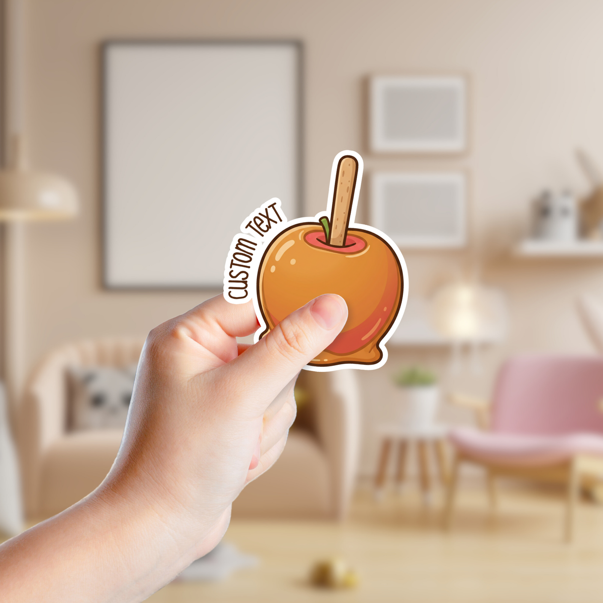 Red Caramel Apple Custom Fall Sticker