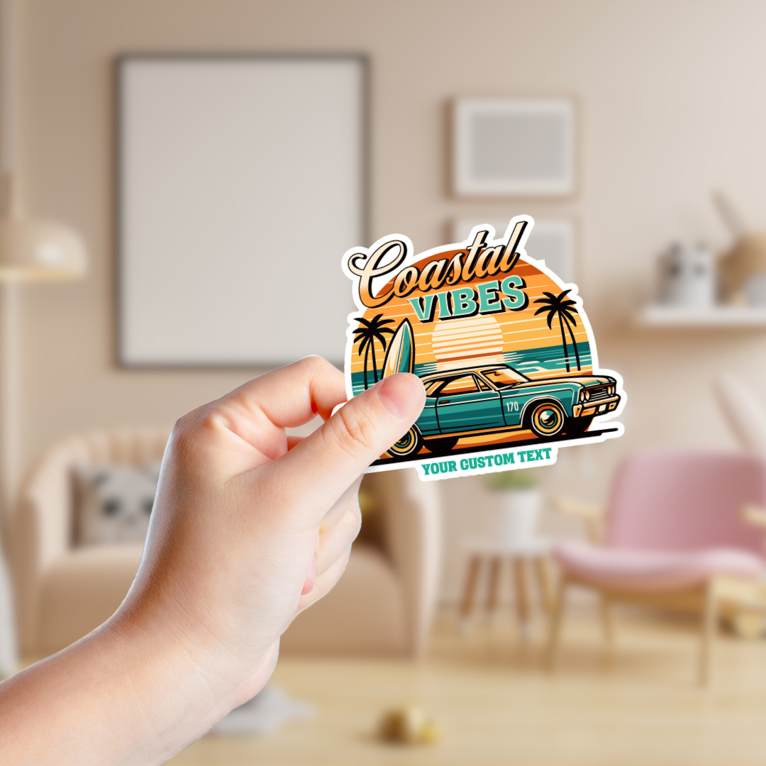 Coastal Vibes Custom Sticker