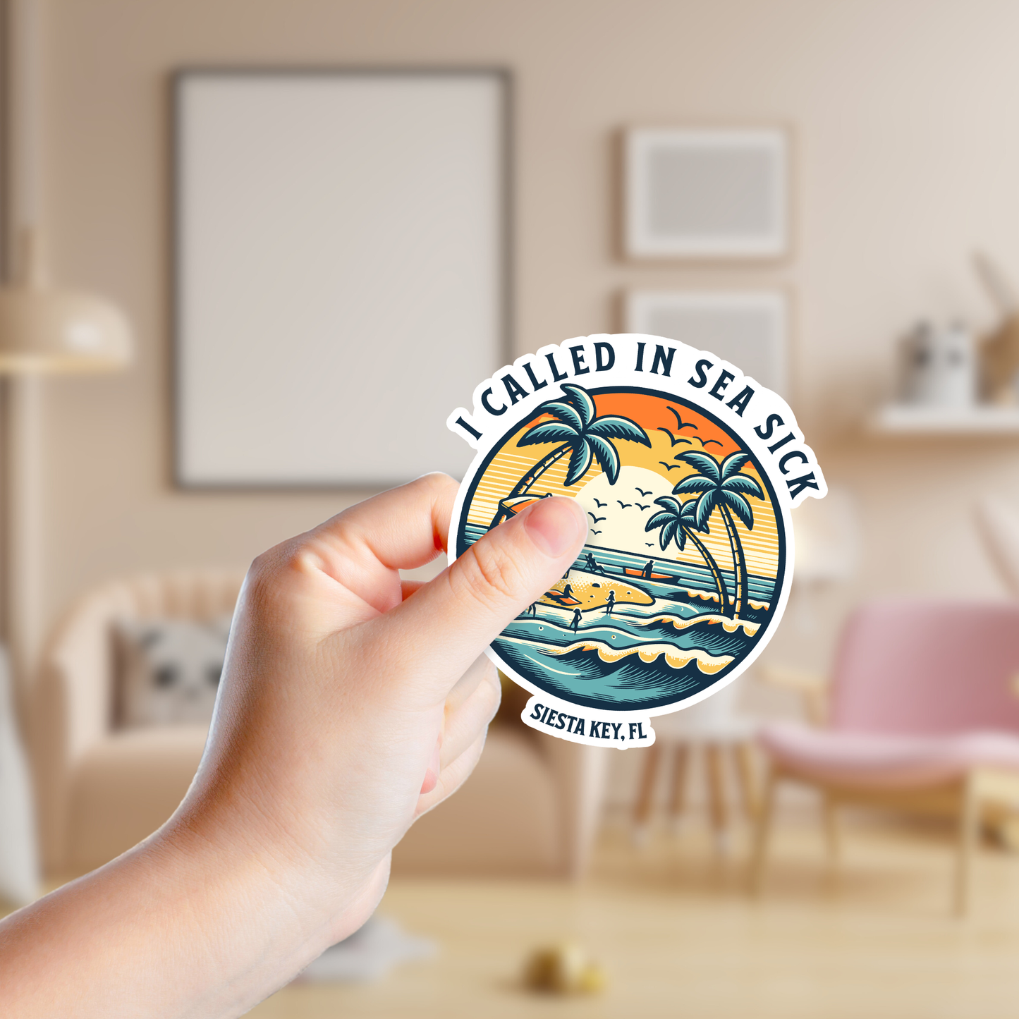 I Called in Sea Sick Custom Vinyl Sticker
