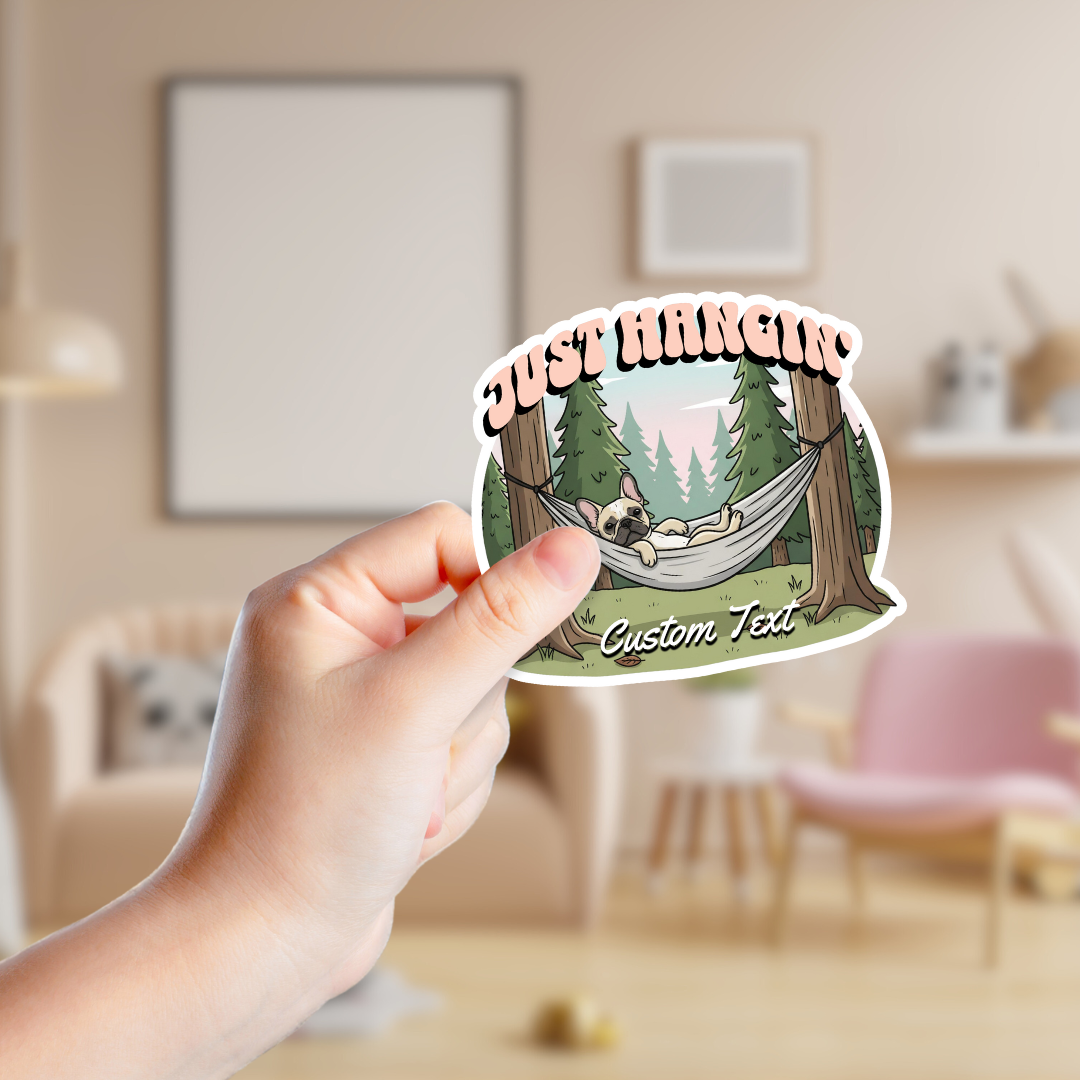 Just Hangin' French Bulldog Custom Sticker