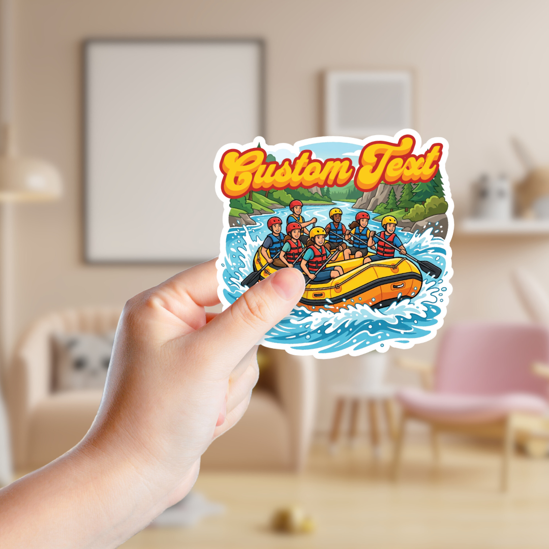 Whitewater Rafting Adventure Custom Sticker