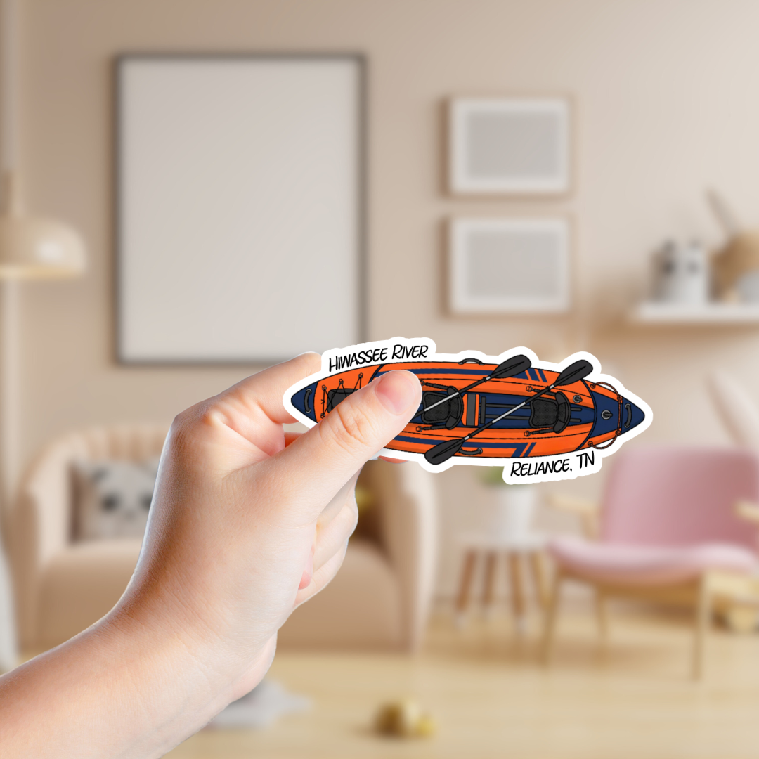 Whitewater Inflatable Kayak Custom Sticker