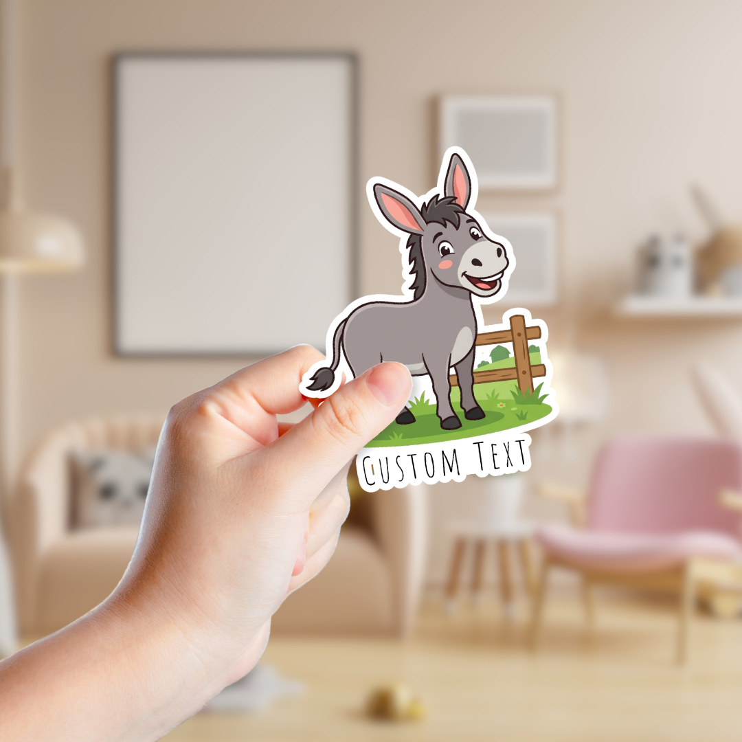 Cute Donkey Custom Sticker