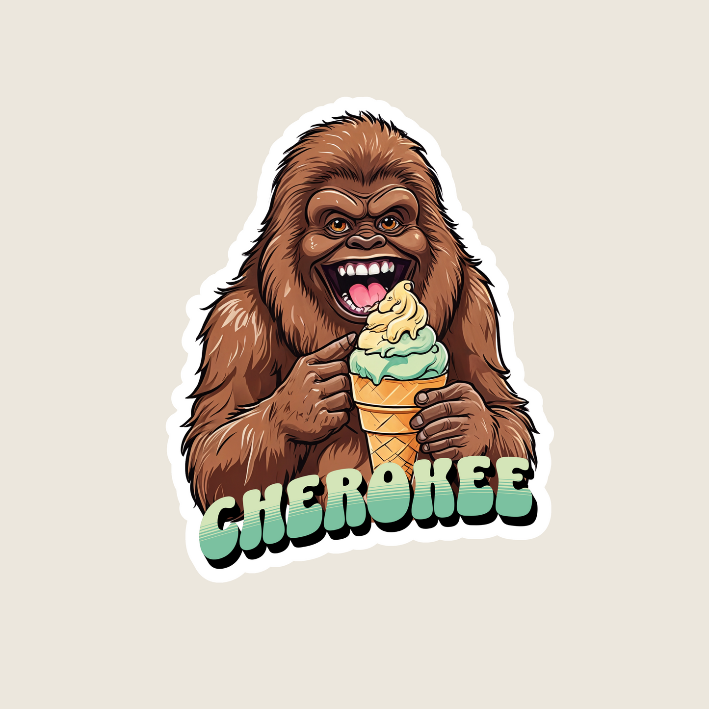 Big Foot Eating Ice Cream (M1056)