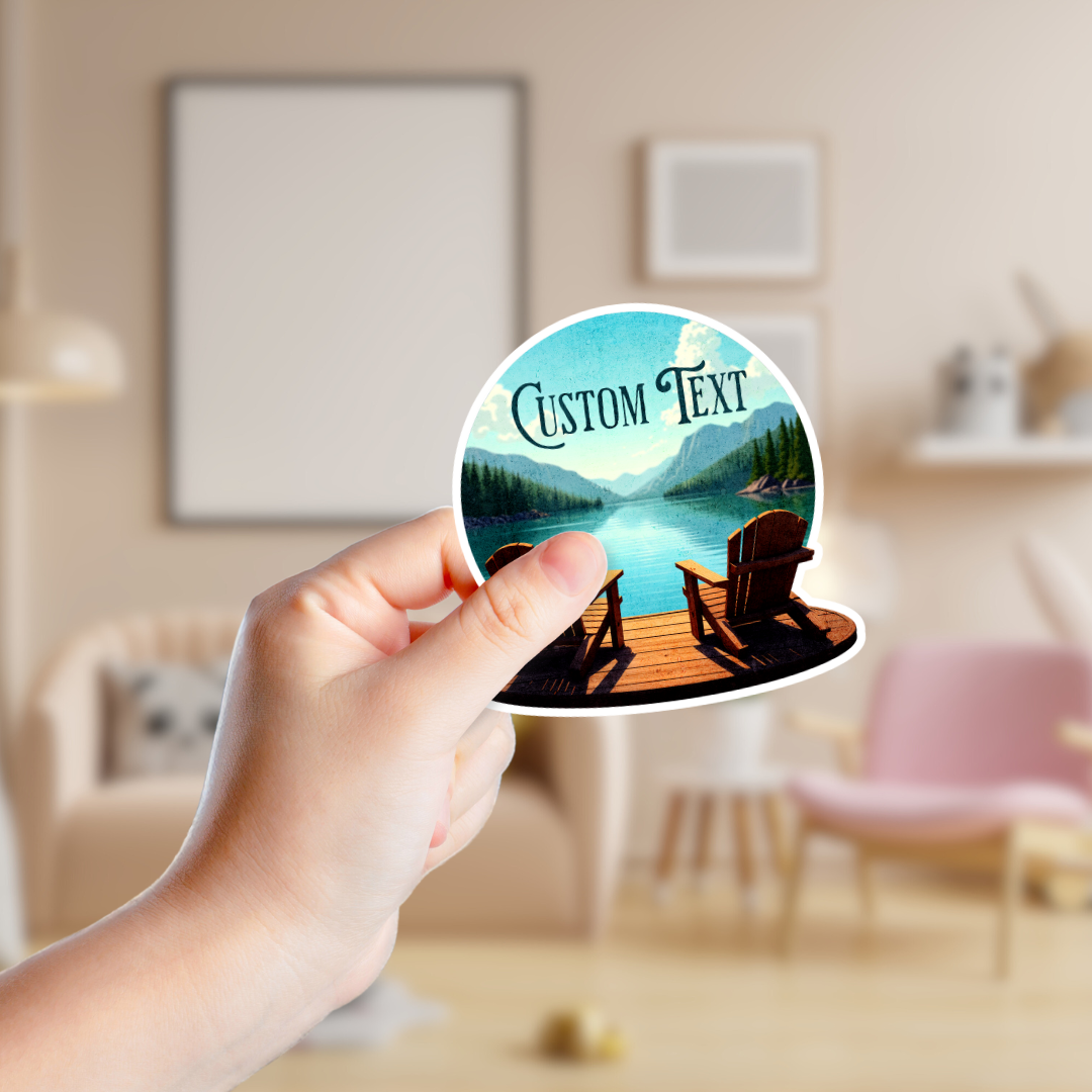 On the Dock Custom Lake Sticker
