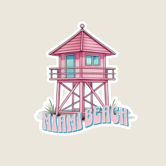 Pink Lifeguard Tower (B1007)