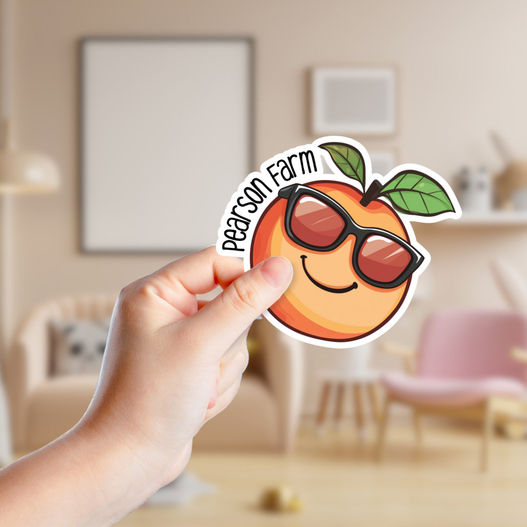 Shady Peach Souvenir Sticker