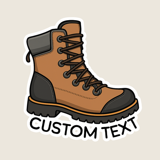 Brown Hiking Boot Souvenir Sticker