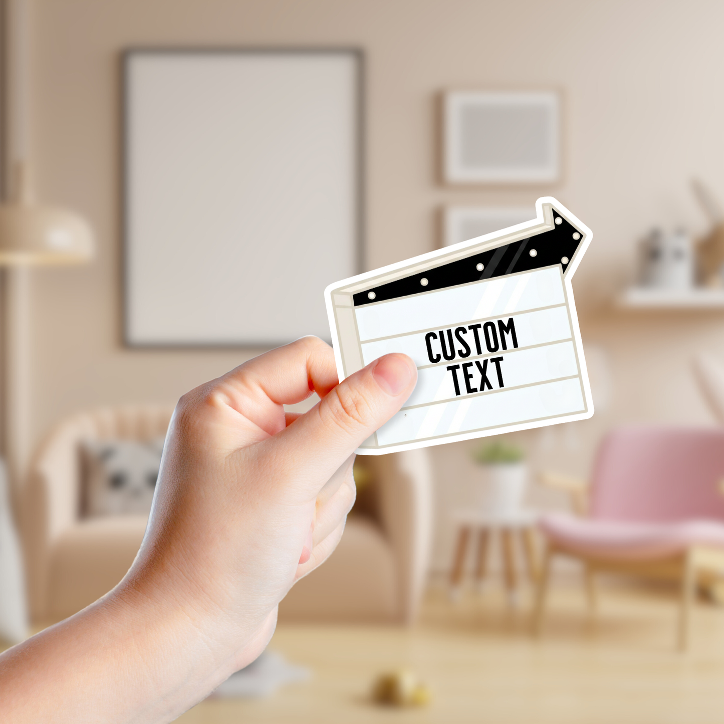 Black Marquee Sign Custom Sticker