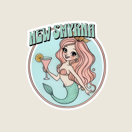 Mermaid Drinking a Cocktail (B1008)