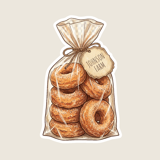 Plastic Bag of Donuts Custom Sticker