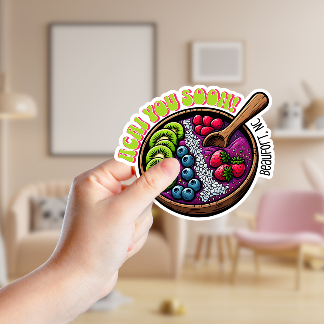 "Acai You Soon" Smoothie Bowl Souvenir Sticker