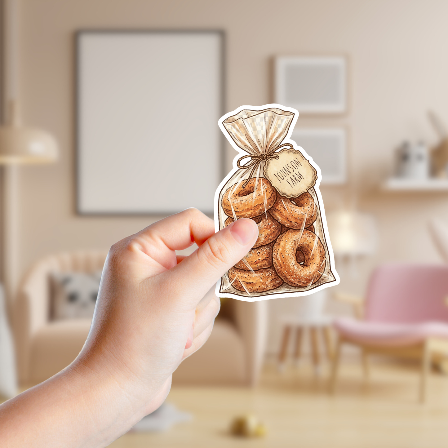 Plastic Bag of Donuts Custom Sticker