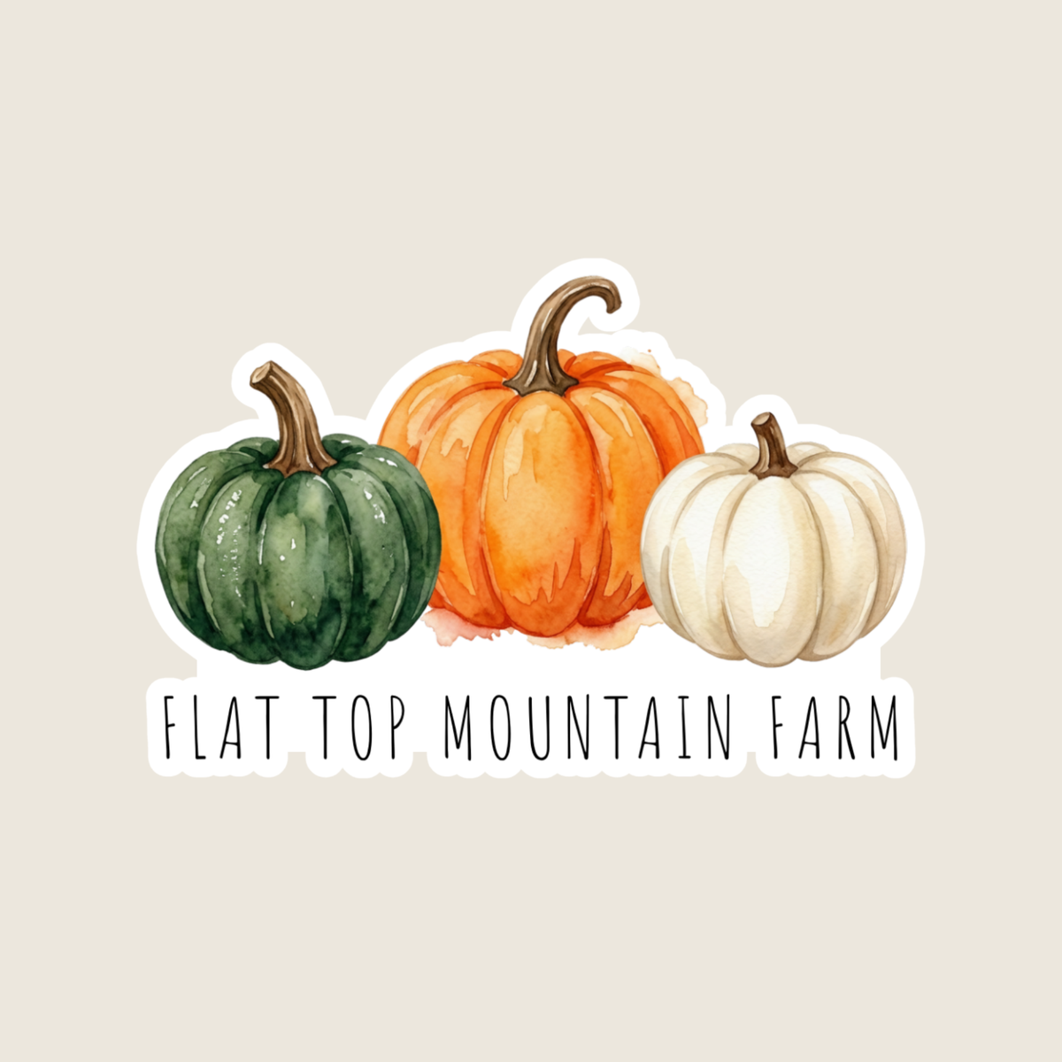 Watercolor Pumpkins Custom Sticker
