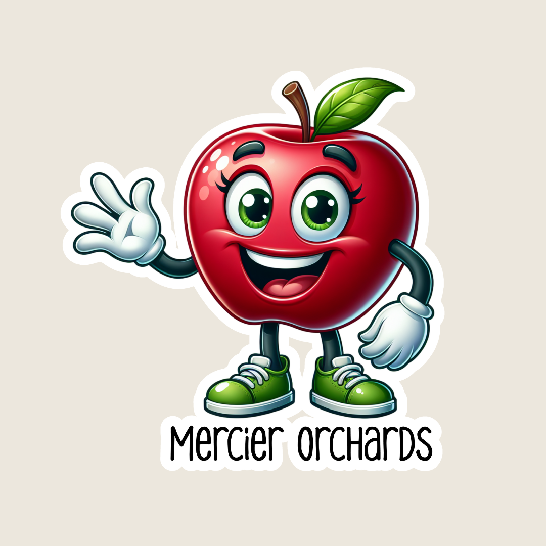 Happy Apple Mascot Custom Souvenir Sticker