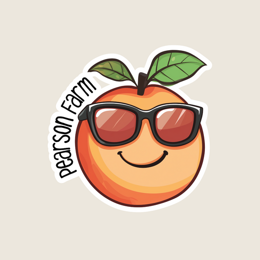Shady Peach Souvenir Sticker