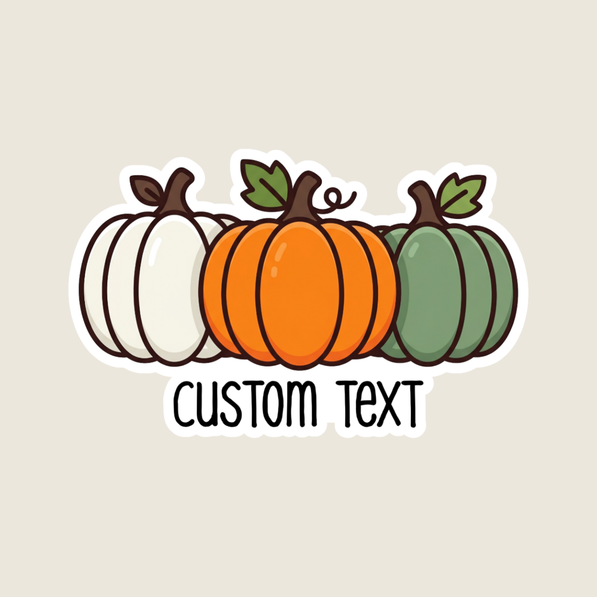 Cute Pumpkins Custom Fall Sticker