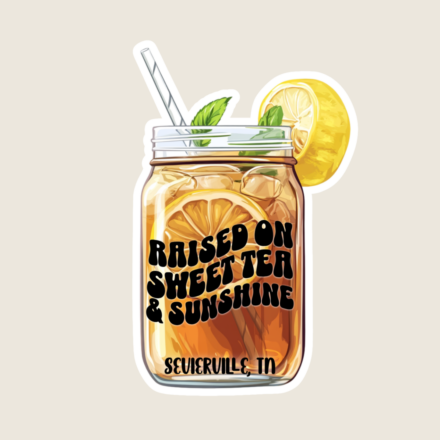 Raised on Sweet Tea and Sunshine Mason Jar (S1004)