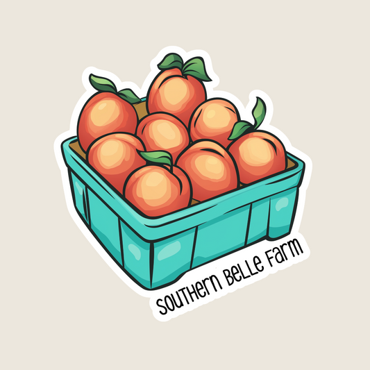 Carton of Peaches Souvenir Sticker