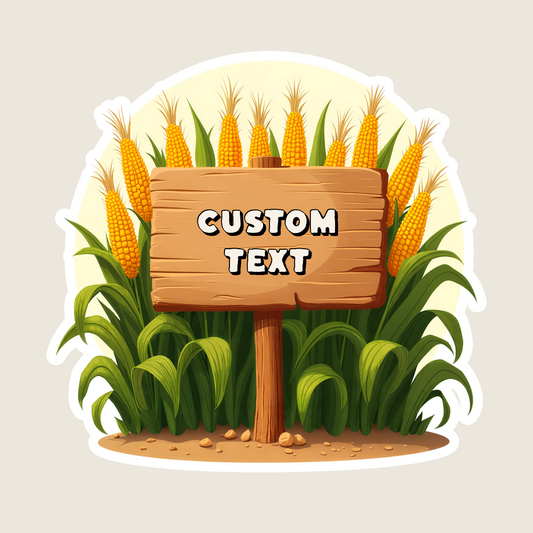 Corn Maze Sign Souvenir Sticker
