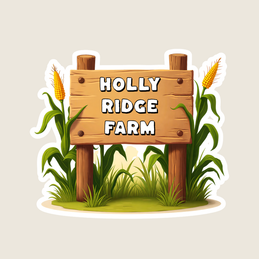 Corn Maze Rustic Sign Souvenir Sticker