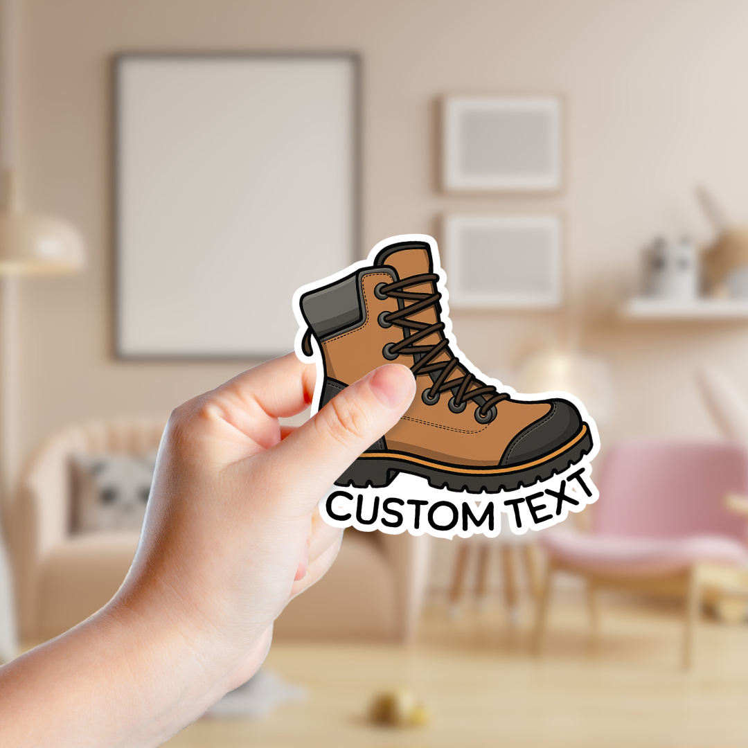 Brown Hiking Boot Souvenir Sticker