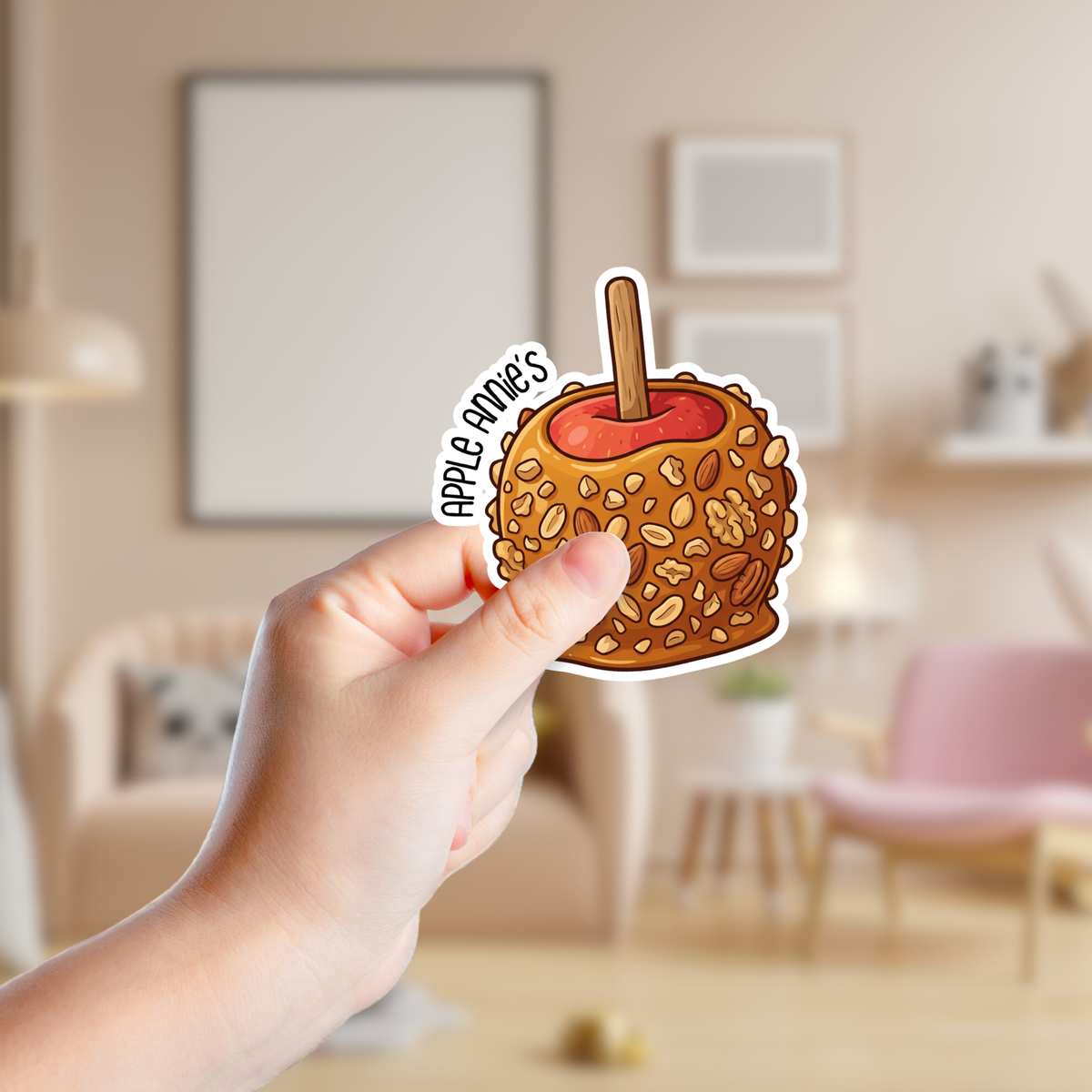 Nutty Caramel Apple Custom Sticker