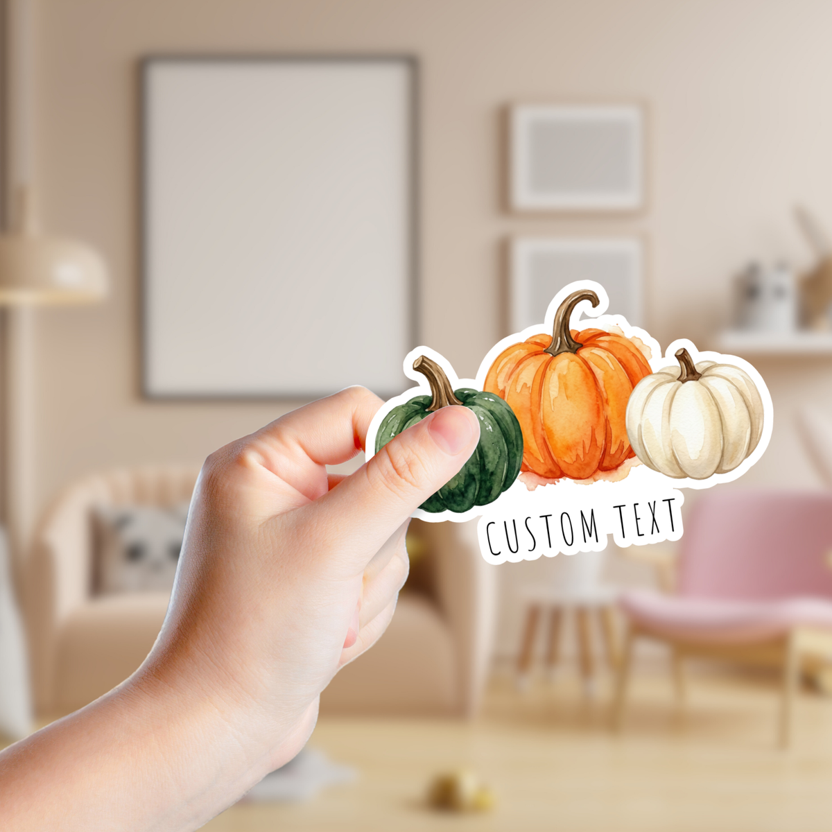 Watercolor Pumpkins Custom Sticker