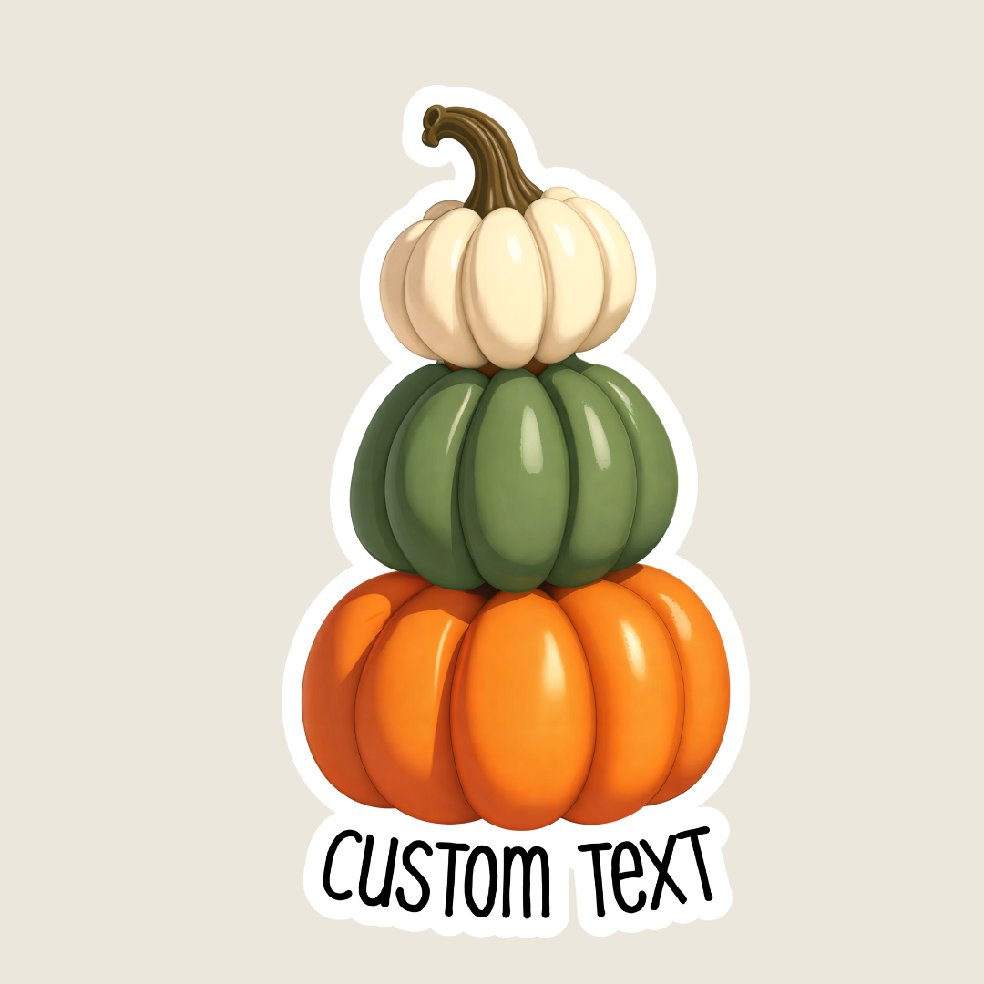 Stacked Pumpkins Souvenir Sticker