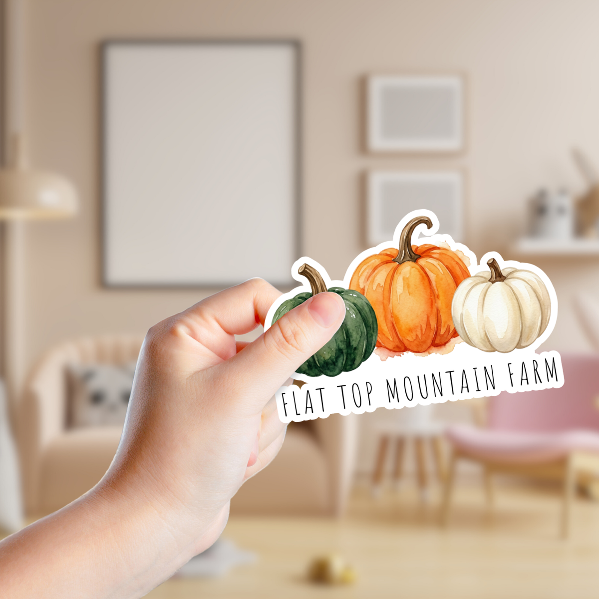 Watercolor Pumpkins Custom Sticker