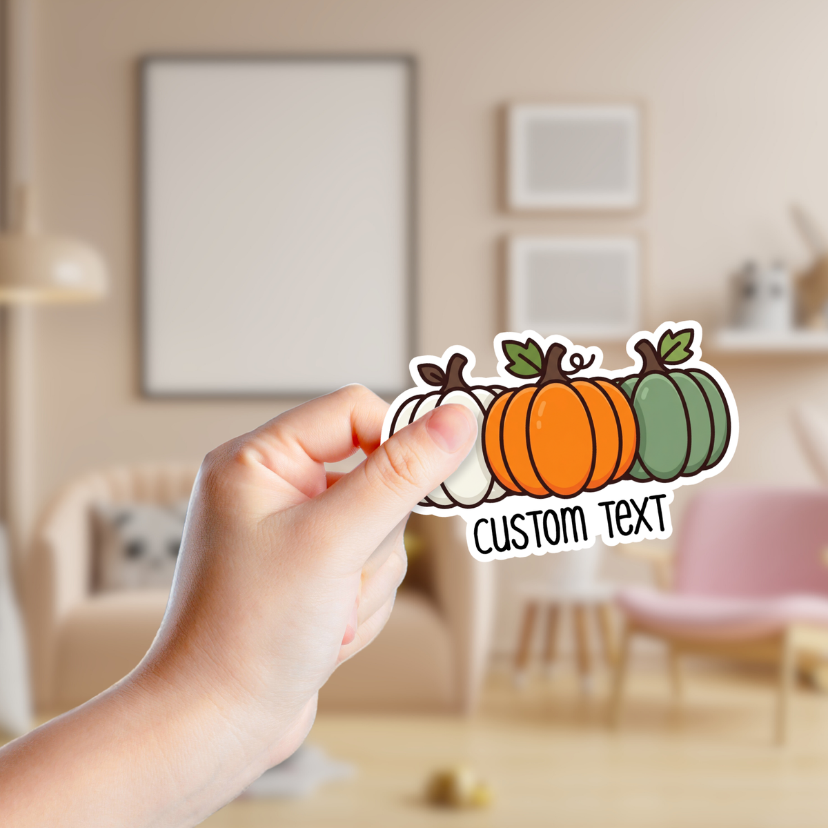 Cute Pumpkins Custom Fall Sticker
