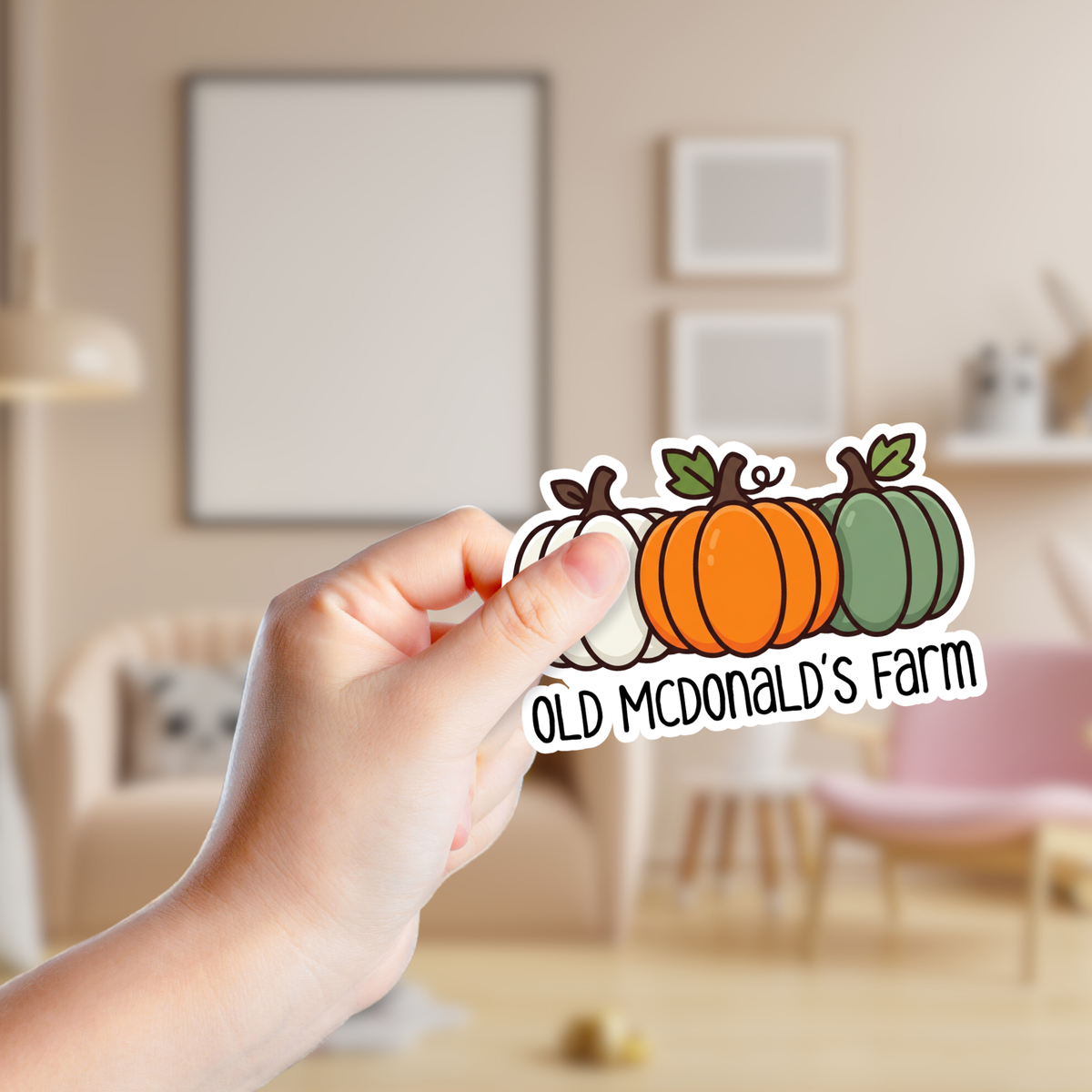 Cute Pumpkins Custom Fall Sticker