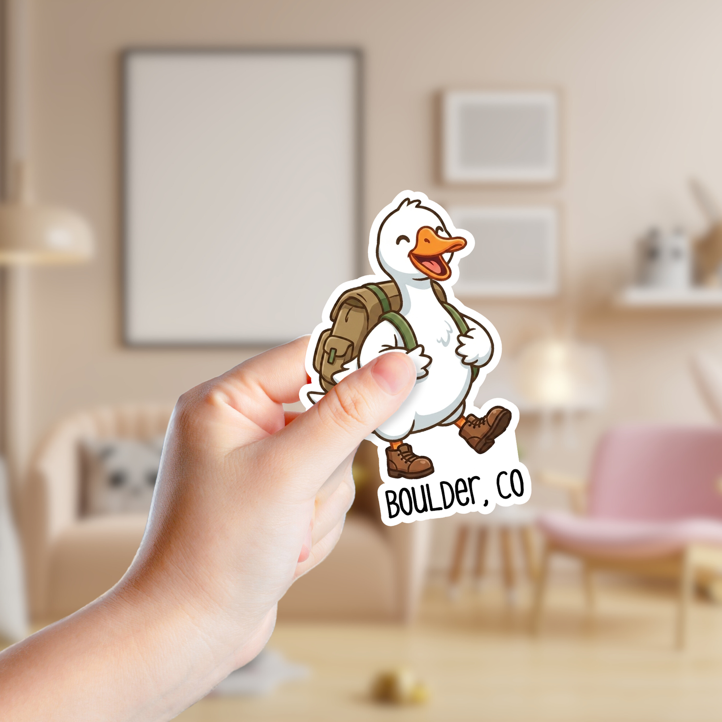 Silly Goose Hiking Custom Funny Sticker