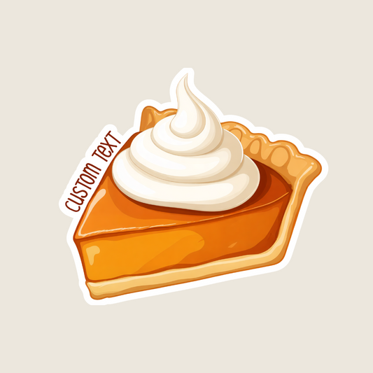Pumpkin Pie Slice Custom Sticker