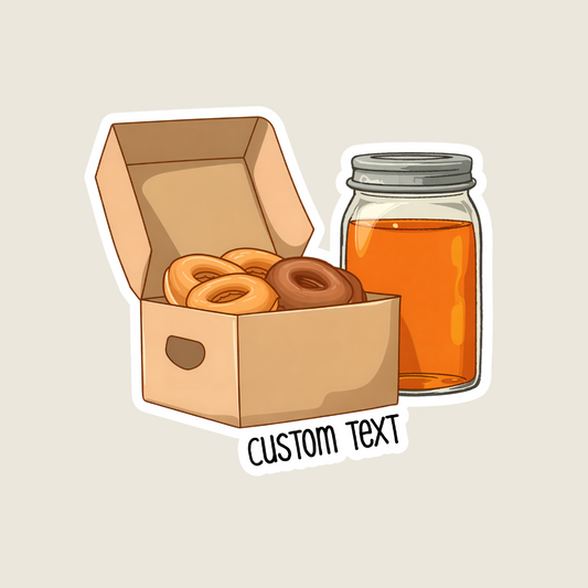 Apple Cider and Donuts Custom Sticker