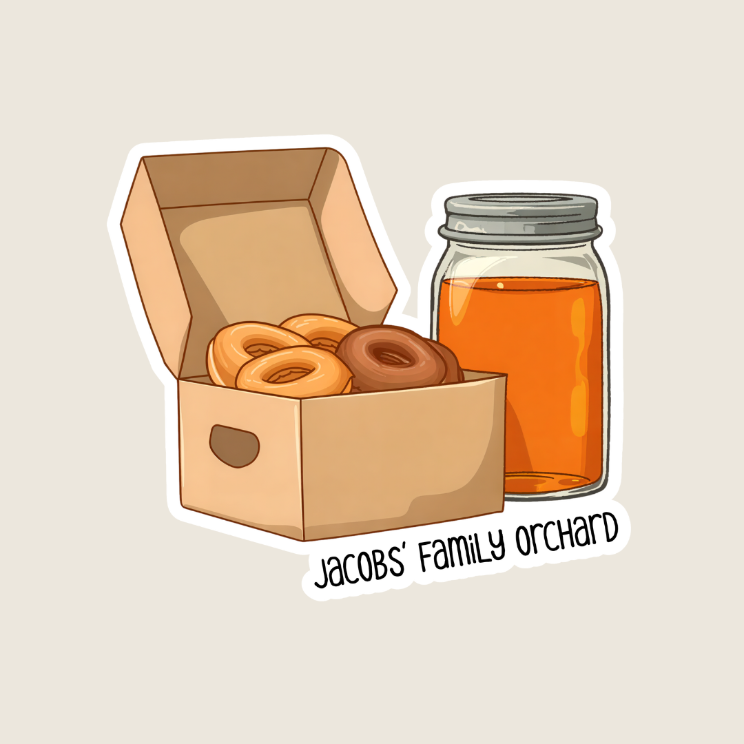Apple Cider and Donuts Custom Sticker