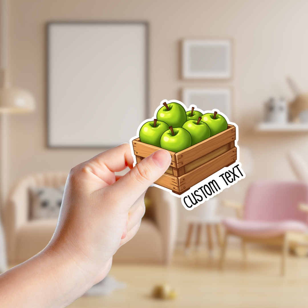 Green Apple Carton Souvenir Sticker