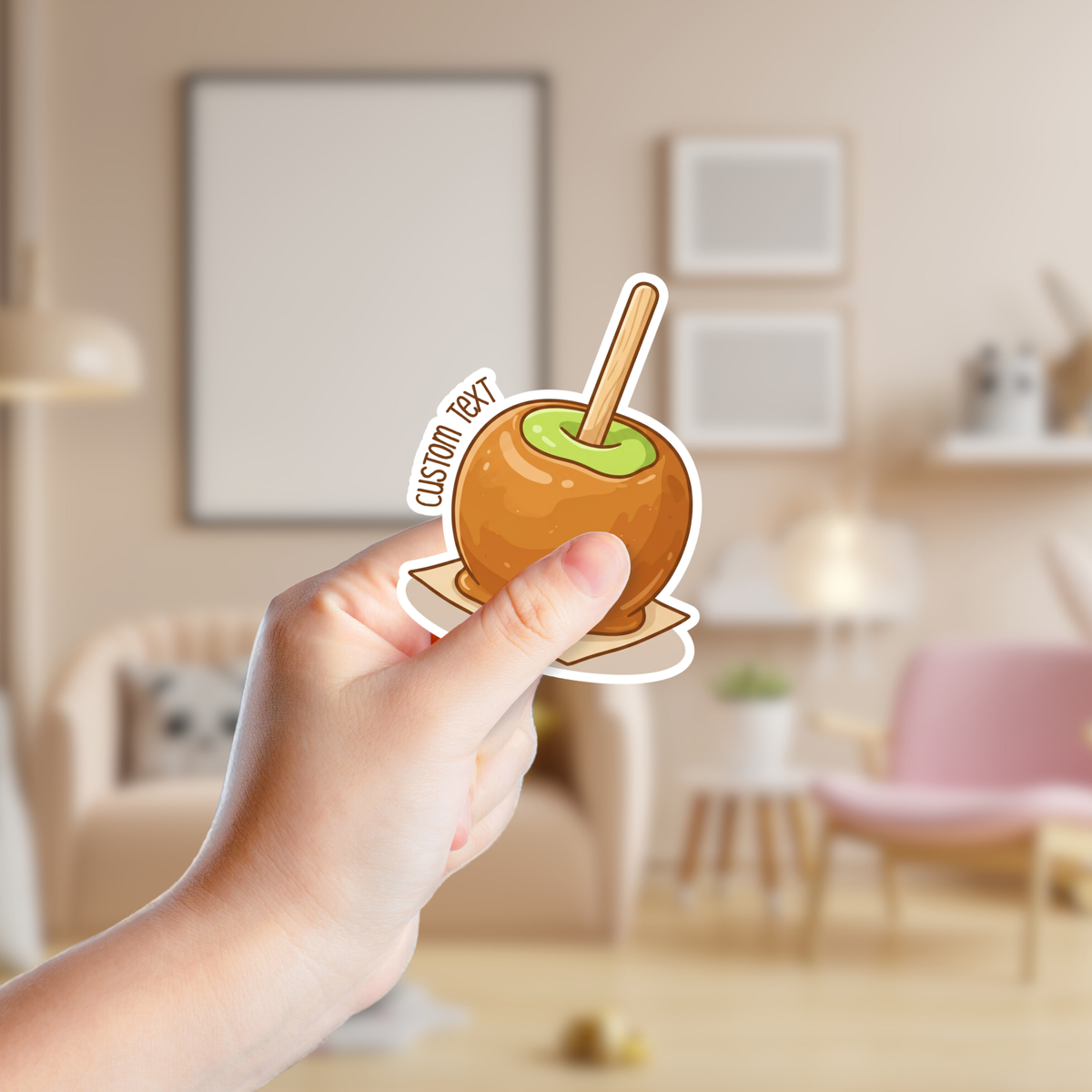 Green Caramel Apple Custom Fall Sticker