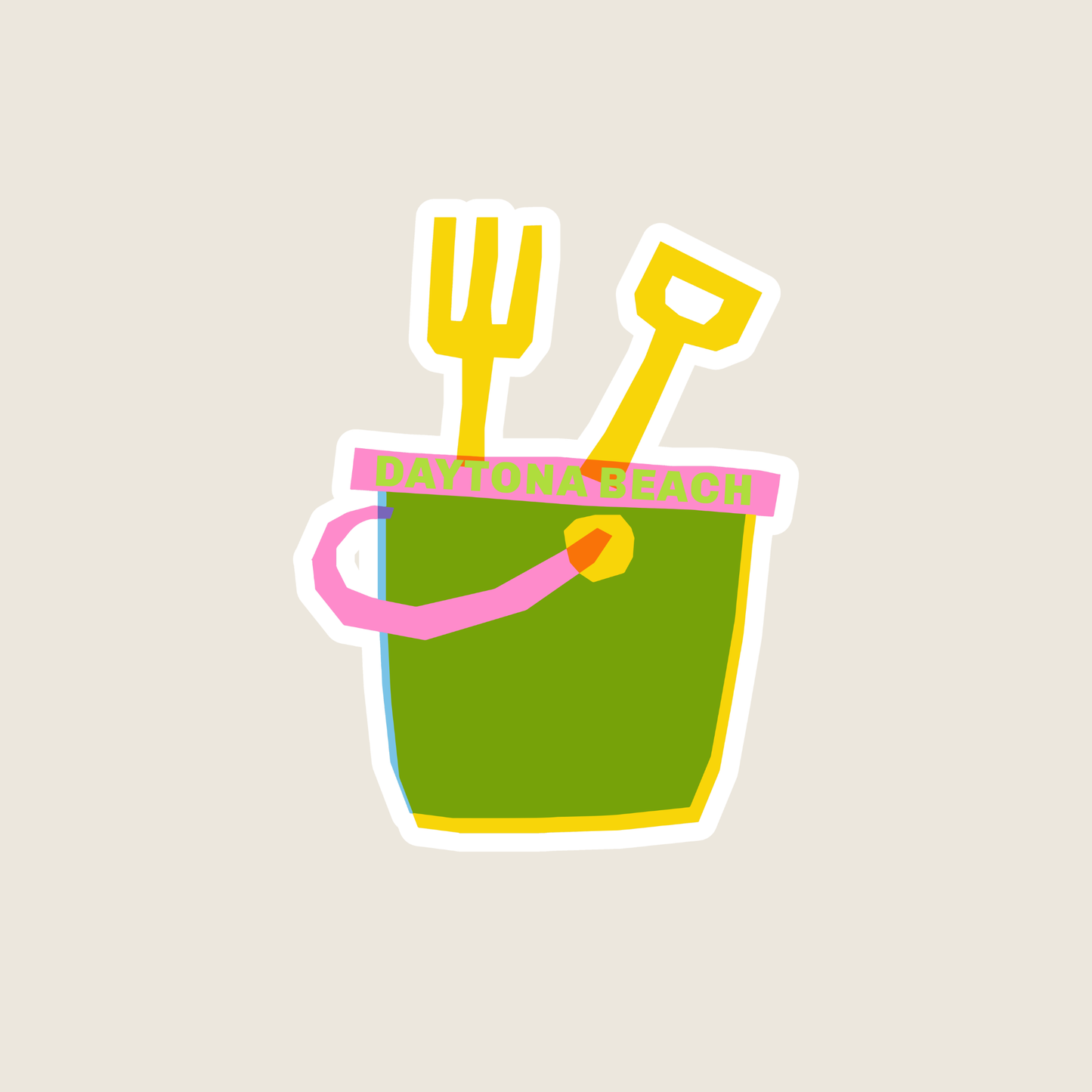 Sand Pail Custom Vinyl Sticker
