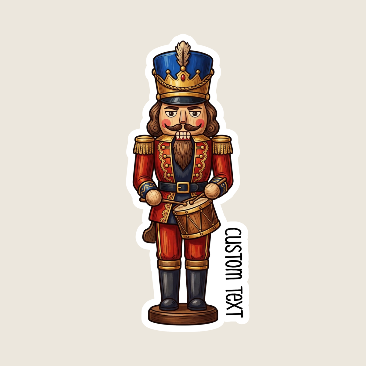 Nutcracker Custom Christmas Sticker