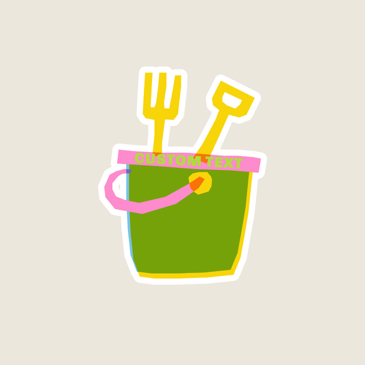 Sand Pail Custom Vinyl Sticker