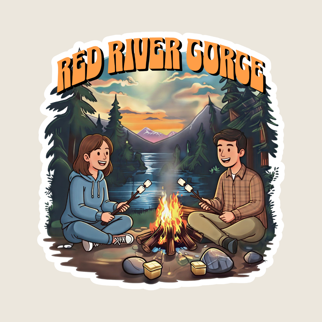 People Roasting Marshmallows Custom Sticker